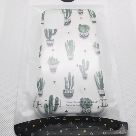 IPhone 11 Case // Transparent Cactus print - Picture 1 of 3